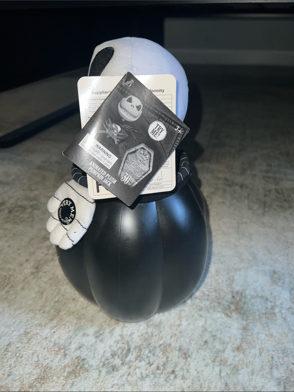 ➿ Nightmare Before Christmas Jack Skellington Pumpkin Candy Holder - - Picture 2 of 3